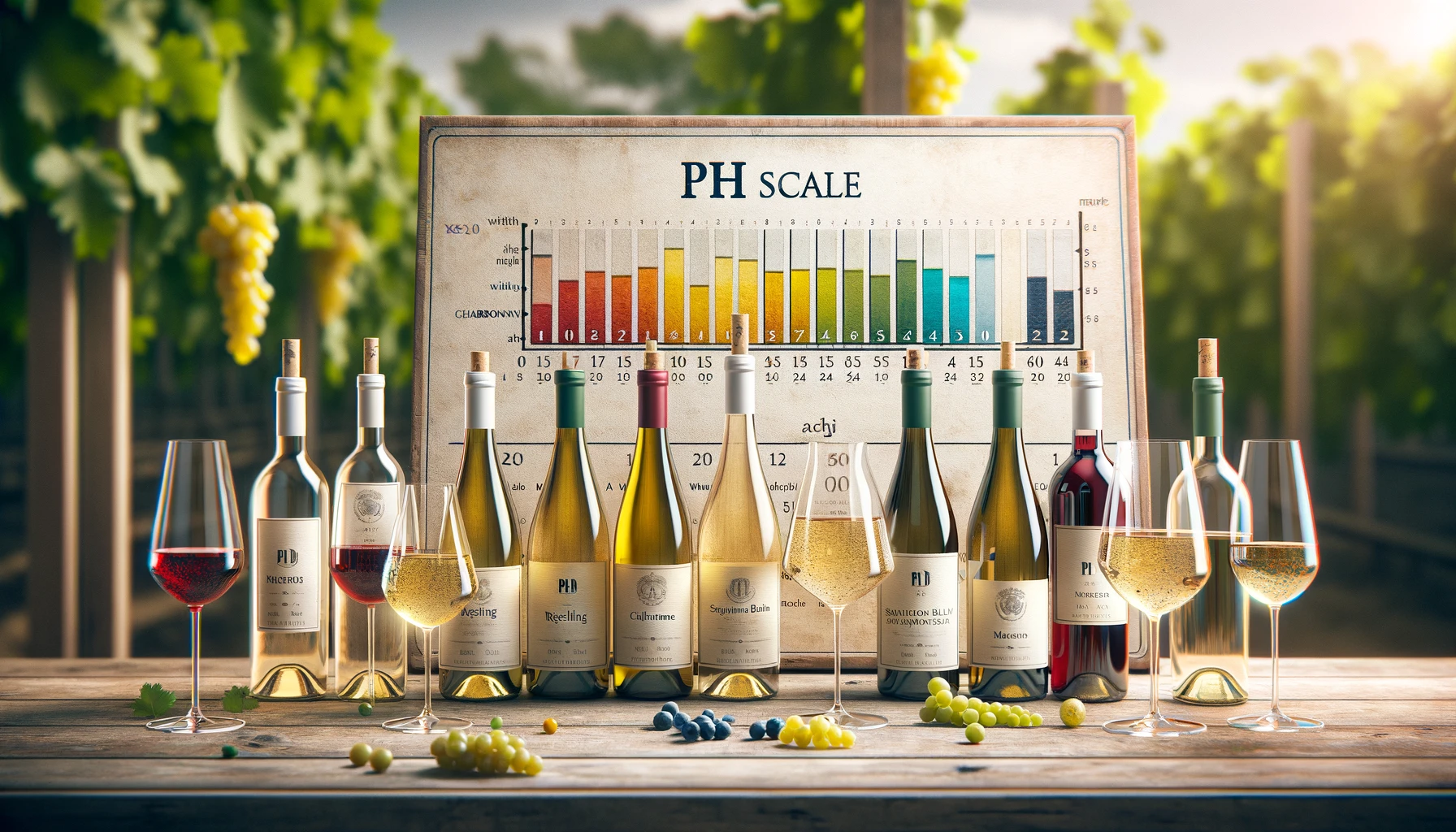 Image of a pH meter, which tests wine if it contains too much acidity or too little acidity; via pH scale ranges. 