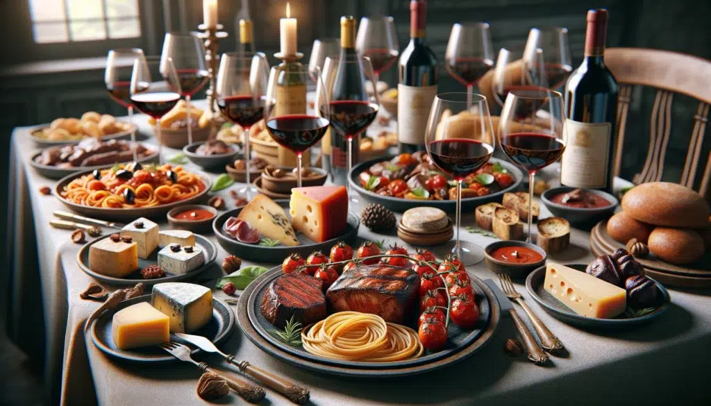 an italian wine and food feast
