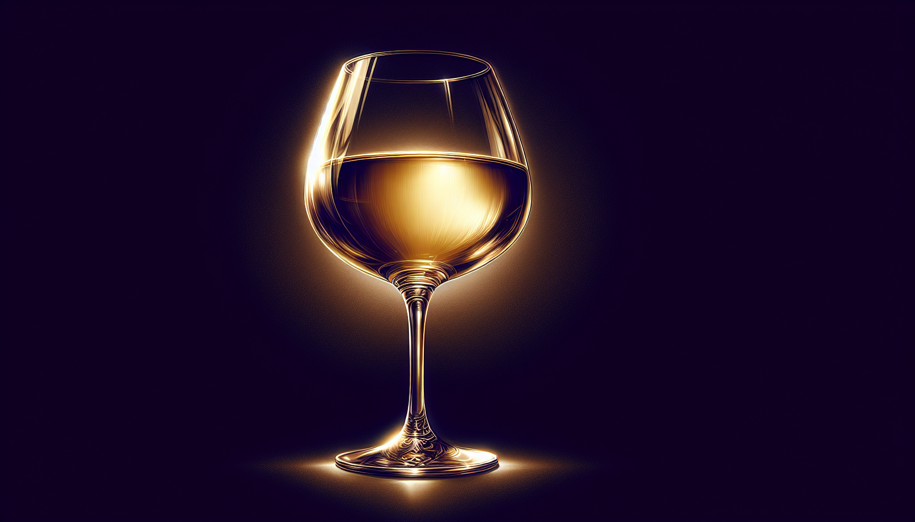 Illustration of a wine glass with a rich, creamy texture and buttery flavors